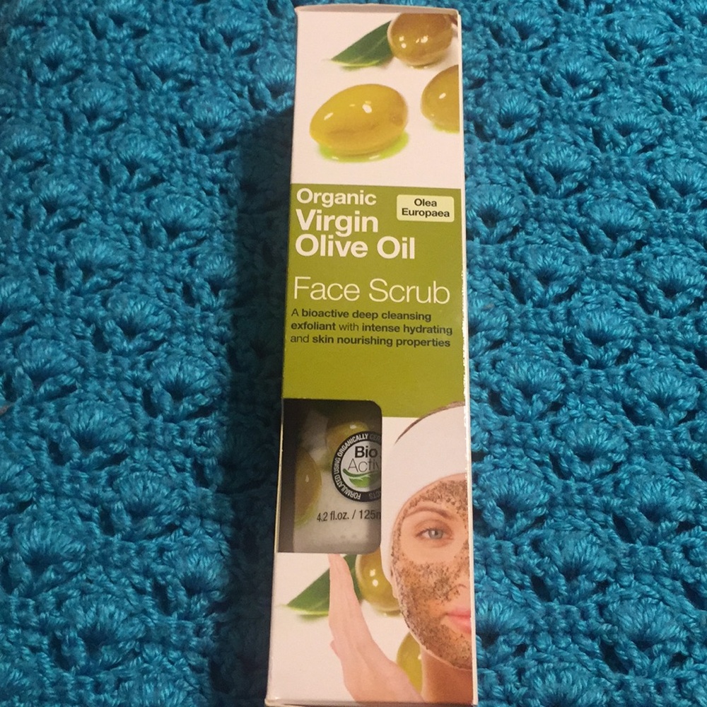 Organic virgin olive oil face scrub